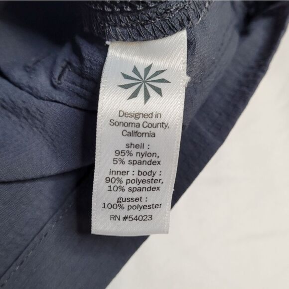 ATHLETA gray Trekkie cargo pocket athletic athleisure skort skirt 12 - Picture 7 of 9